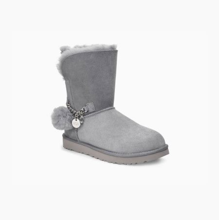 UGG Classic Short Charm - Boots Dame - Grå (NO-V138)